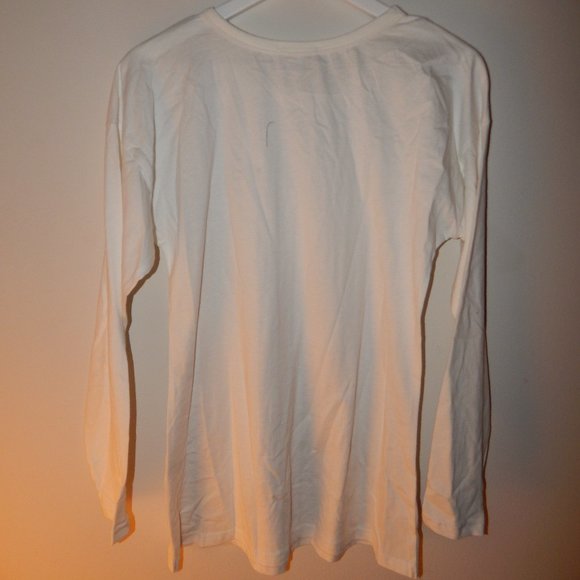 White Jeweled Striped Long Sleeve - Picture 3 of 4